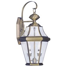 Livex Lighting 2261-01 Georgetown Outdoor Wall Lantern in Antique Brass 
